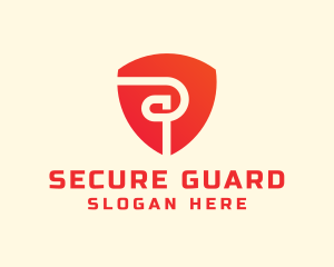 Security - Red Security Letter P logo design