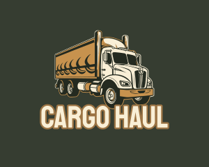 Golden Lorry Truck logo design