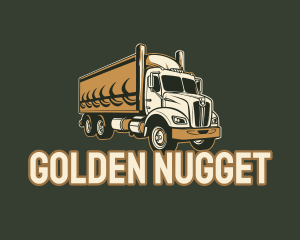 Golden Lorry Truck logo design