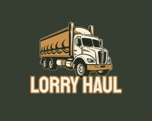 Golden Lorry Truck logo design