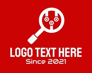 Search - Digital Magnifying Glass logo design