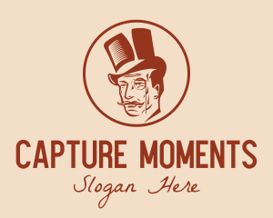 Suit - Top Hat Monocle Man logo design