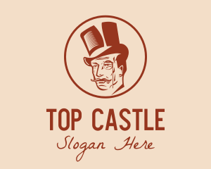 Top Hat Monocle Man logo design