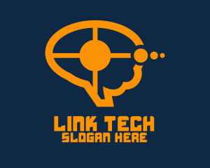 Connectivity - Blue Target Speech Bubble logo design