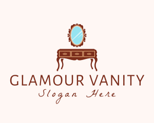 Vanity - Antique Dresser Mirror logo design