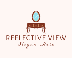 Mirror - Antique Dresser Mirror logo design