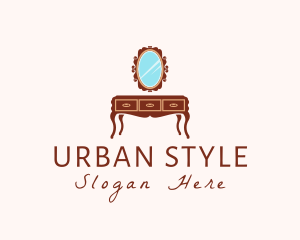 Furniture Design - Antique Dresser Mirror logo design