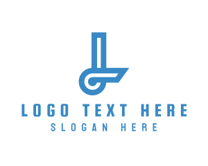 Abstract Modern Letter L Logo