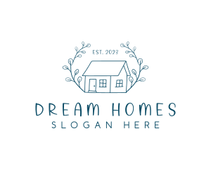 Villa - Ornament House Sketch logo design