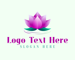 Water - Nature Lotus Pond logo design