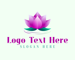 Therapeutic - Nature Lotus Pond logo design