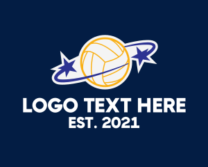 Outerspace - Star Volleybal Planet logo design