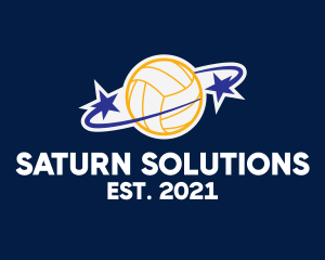 Saturn - Star Volleybal Planet logo design