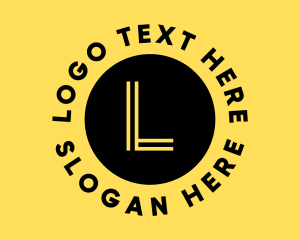 Black Yellow Letter Circle Logo