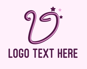 Actress - Star Letter U logo design