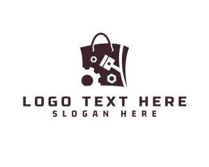 Bargain - Auto Parts Shopping Bag logo design