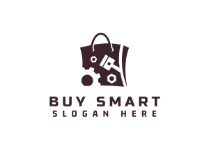 Purchase - Auto Parts Shopping Bag logo design