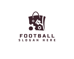 Market - Auto Parts Shopping Bag logo design