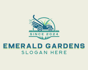 Gardening Lawn Mower logo design