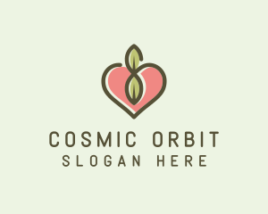 Nature Eco Heart  logo design