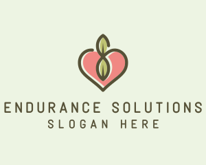 Nature Eco Heart  logo design