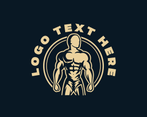 Gym Muscle Workout Logo