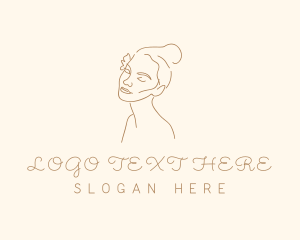 Aromatherapy - Minimalist Woman Cosmetic logo design