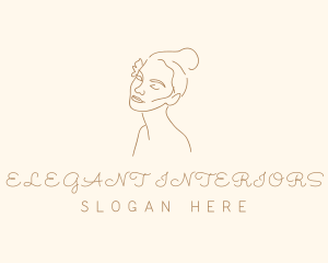 Minimalist Woman Cosmetic logo design