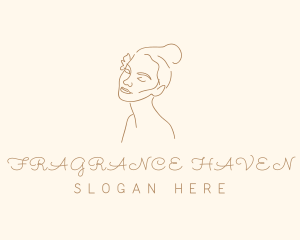 Minimalist Woman Cosmetic logo design