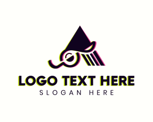 Discotheque - Triangle G Clef logo design