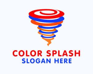 Colorful Tornado Spiral logo design