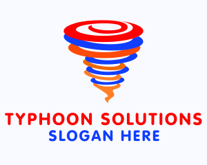 Typhoon - Colorful Tornado Spiral logo design