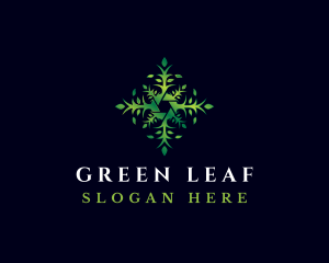 Leaf - Organic Lens Leaf logo design