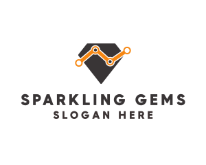 Diamond Gem Statistics logo design