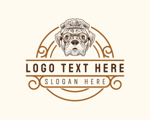 Vintage - French Bulldog Breeder logo design