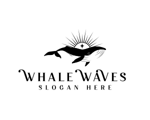 Wildlife Animal Whale logo design