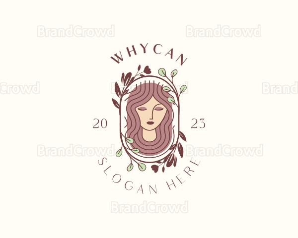 Nature Floral Woman Spa Logo