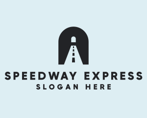 Expressway - Tunnel Road Letter A logo design