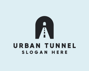 Tunnel - Tunnel Road Letter A logo design