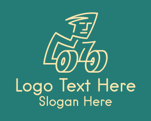 Logistic Services - Fitness Dumbbell Man logo design