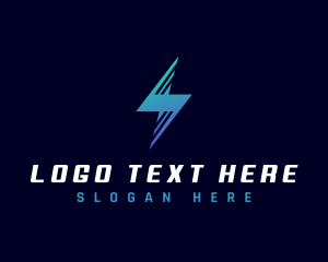 Programming - Electric Lightning  Technology logo design