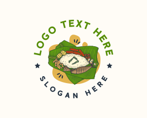 Traditional Outfit - Filipino Banana Leaf Cuisine logo design