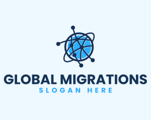 Global Communication Network logo design