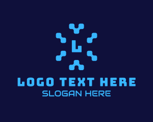 Esport - Pixel Tech Software App logo design