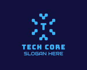 Pixel Tech Software App logo design