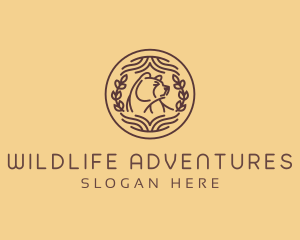 Grizzly Bear Wildlife logo design