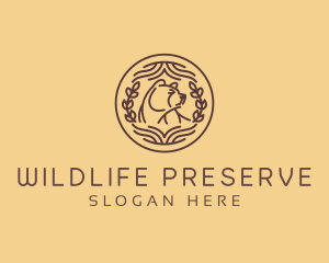 Grizzly Bear Wildlife logo design