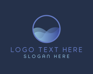 Liquid - Abstract Wave Circle logo design