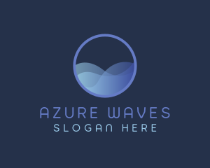 Abstract Wave Circle logo design