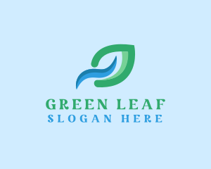 Natural River Leaf logo design